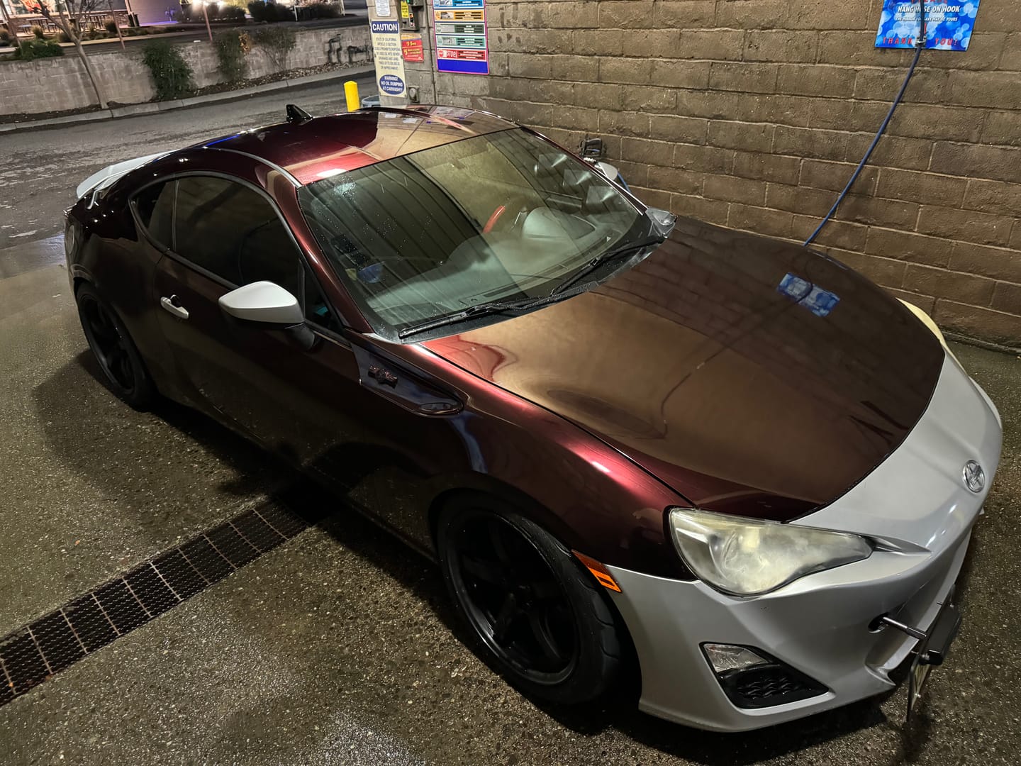 Customer photo review of Glossy Metallic Black Rose Vinyl Wrap