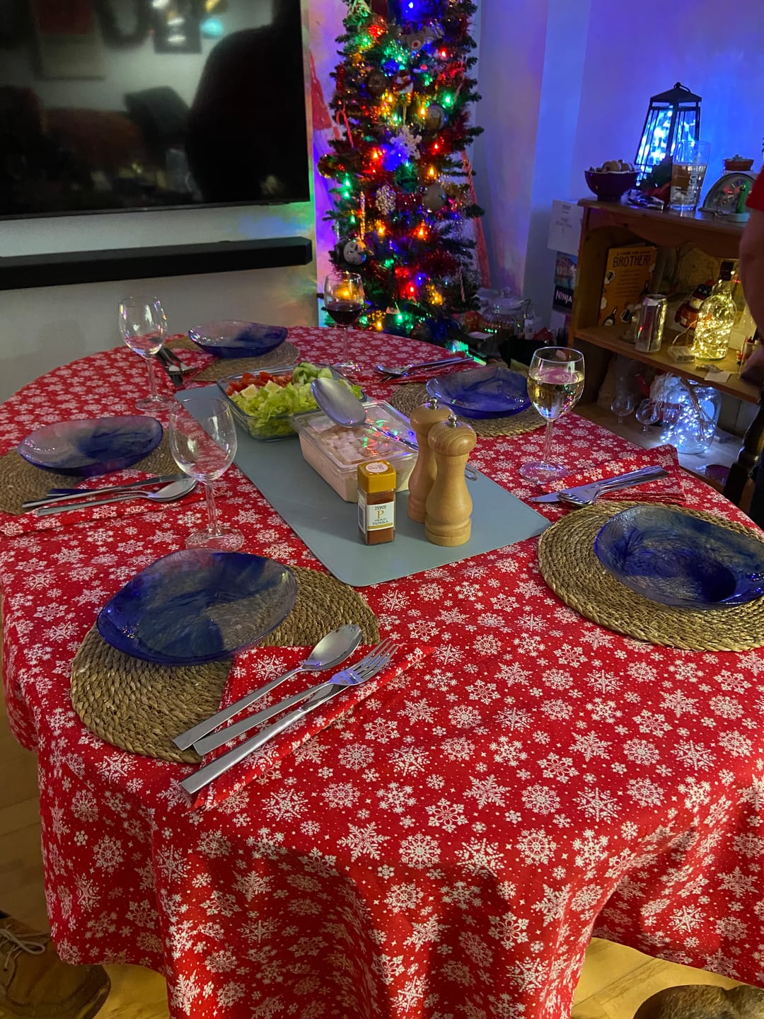 Customer photo review of All Over Snowflakes Polycotton Fabric