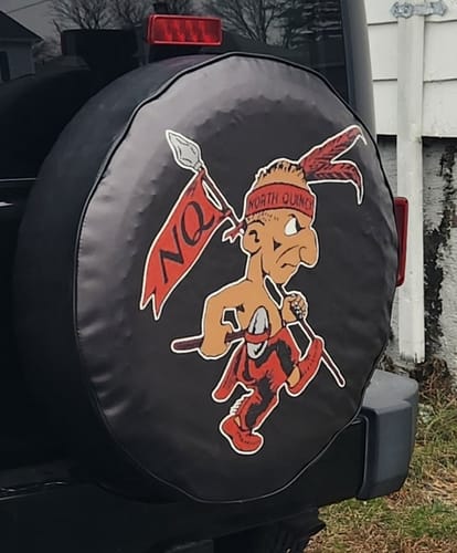 Customer photo review of Custom Spare Tire Cover for Jeep, RV, Bronco Camper, Trailer, & More