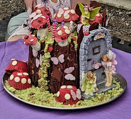 Customer photo review of Pastel Pink Edible Wafer Butterflies - Medium - 32pcs