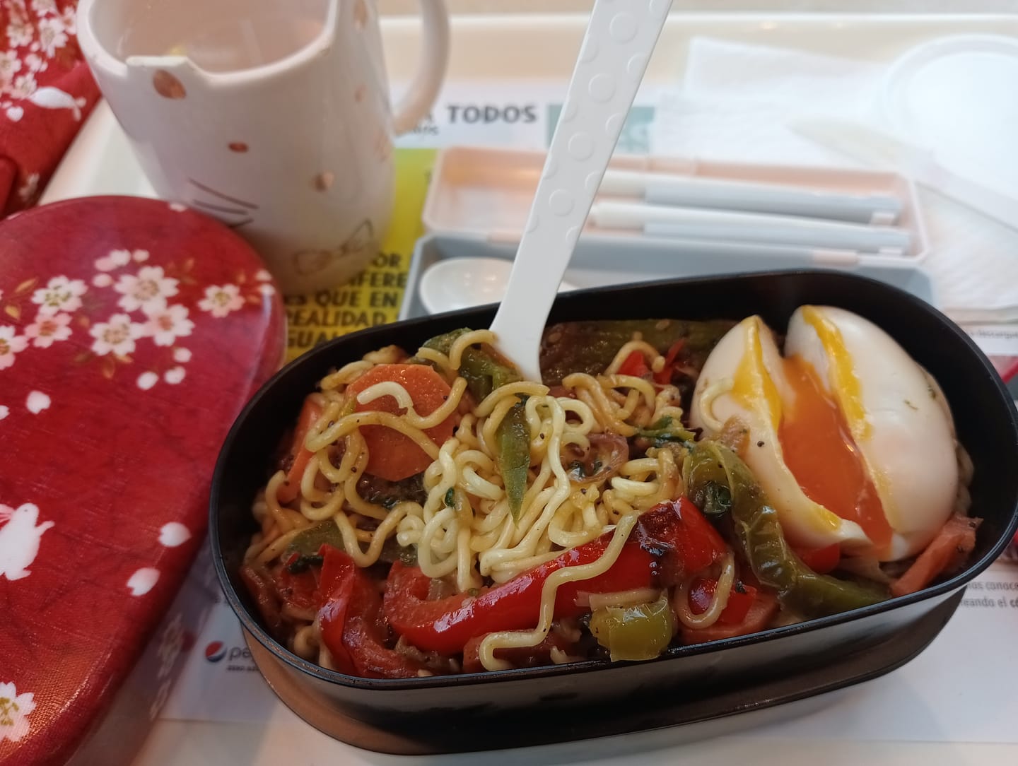 Customer photo review of Sakura Rabbit Oval Bento Box 830ml | Red