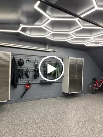 Customer video review of Hexagon Garage Lights | LED Ceiling Grid