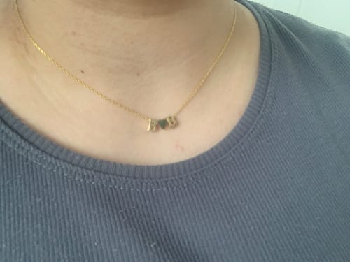 Customer photo review of Herz Duo Buchstabenkette