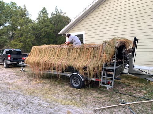 Customer photo review of Hunting Blind Raffia Grass (Pack)