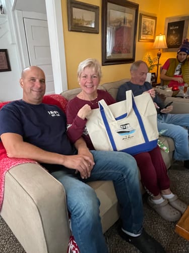 Customer photo review of Custom Boat Tote Bags
