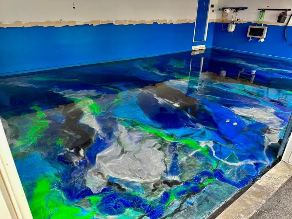 Customer photo review of Epoxy Floor Kit - Rockhard USA 3 Gal. Kit
