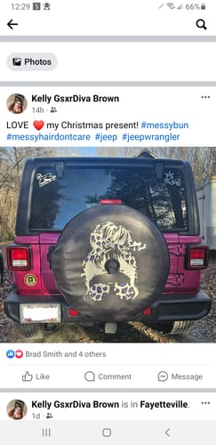 Customer photo review of Messy Bun Girl with Sunglasses