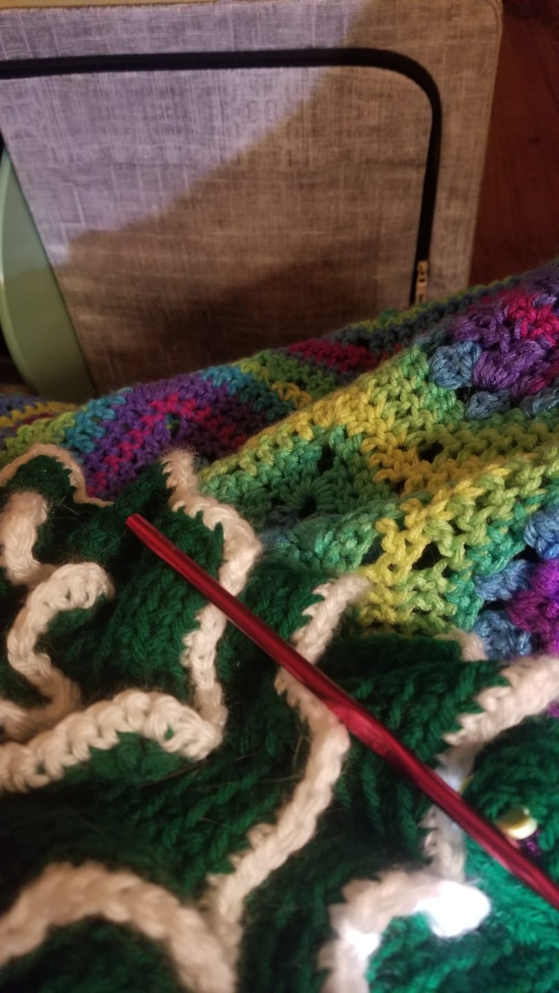 Customer photo review of Crocheting/Knitting Neck Lamp