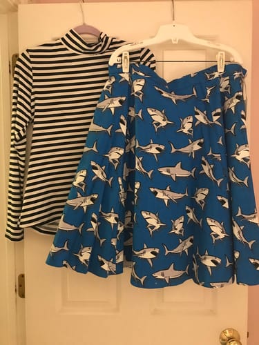 Customer photo review of Sharks Full Skirt by Eva Rose