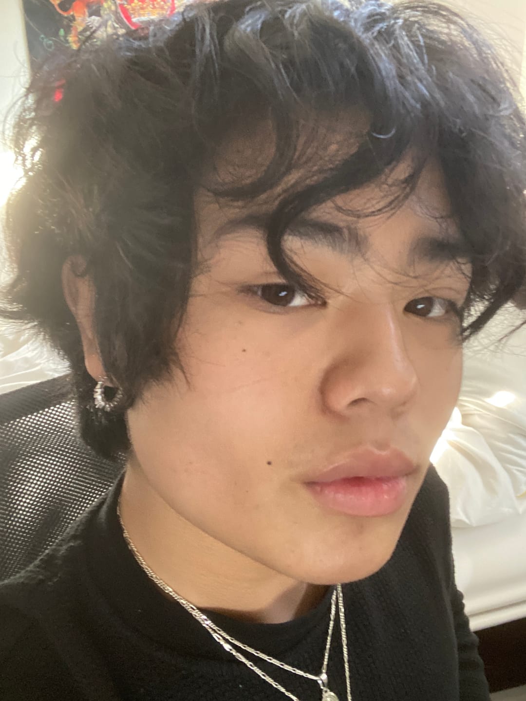 Customer photo review of ARMORED OPEN HOOP EARRING