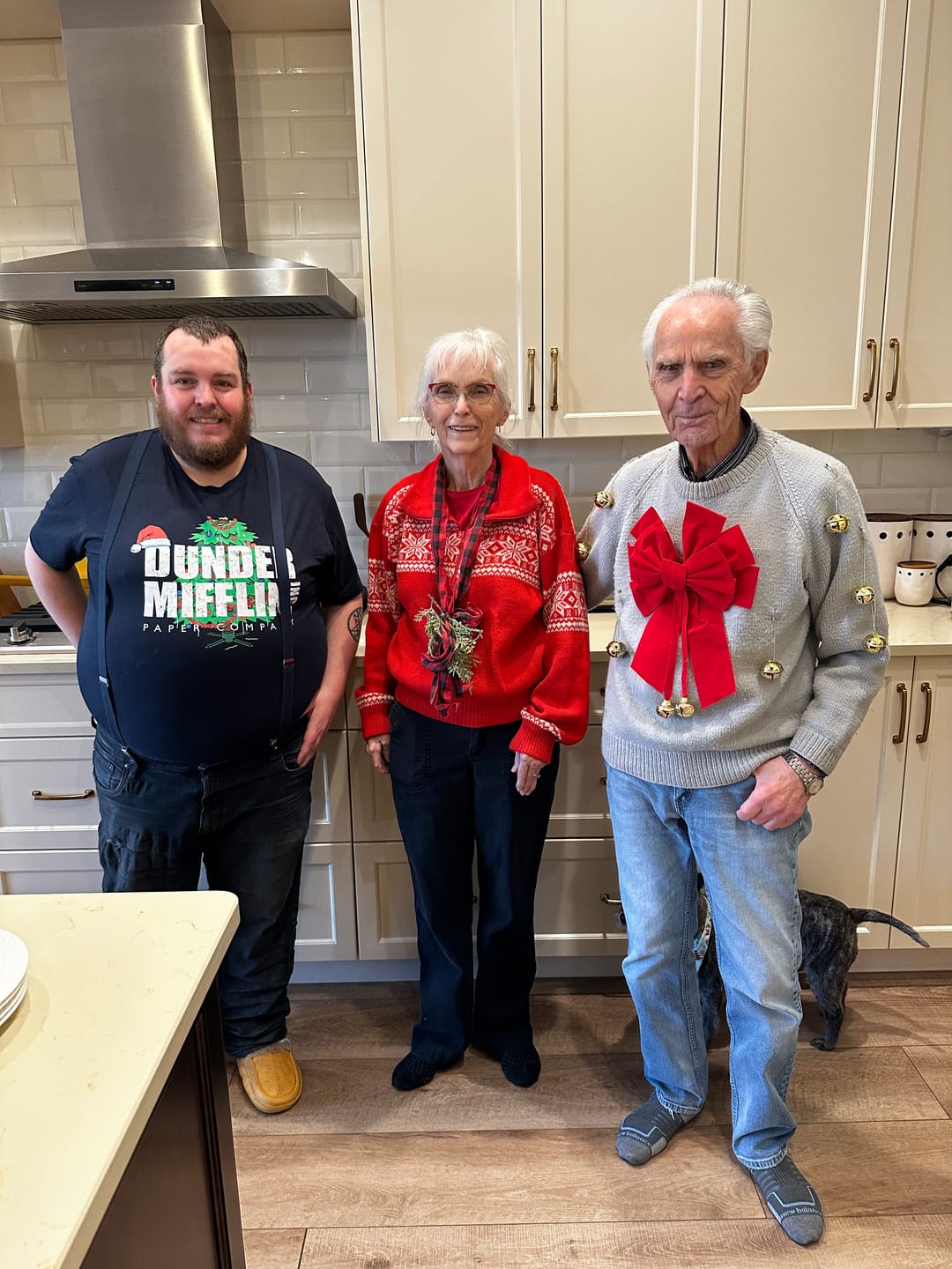 Customer photo review of Office Christmas Sweater Party Murder Mystery Game Kit