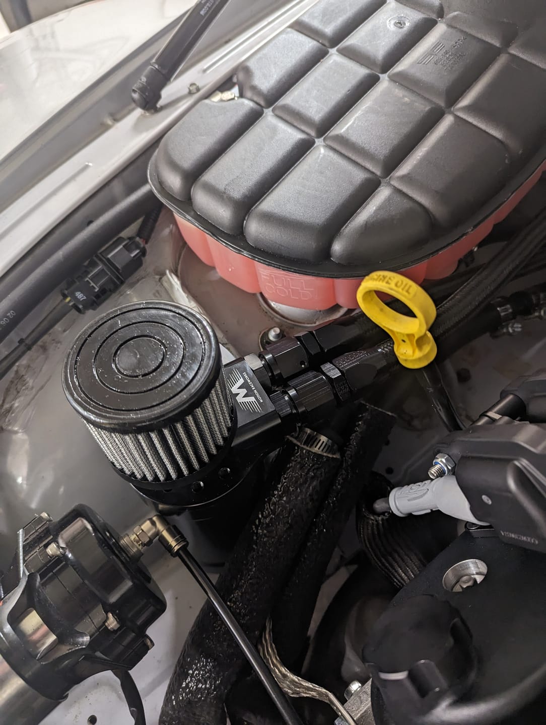 Customer photo review of Motion Raceworks Top Loader Billet Catch Can KIT 32-100K