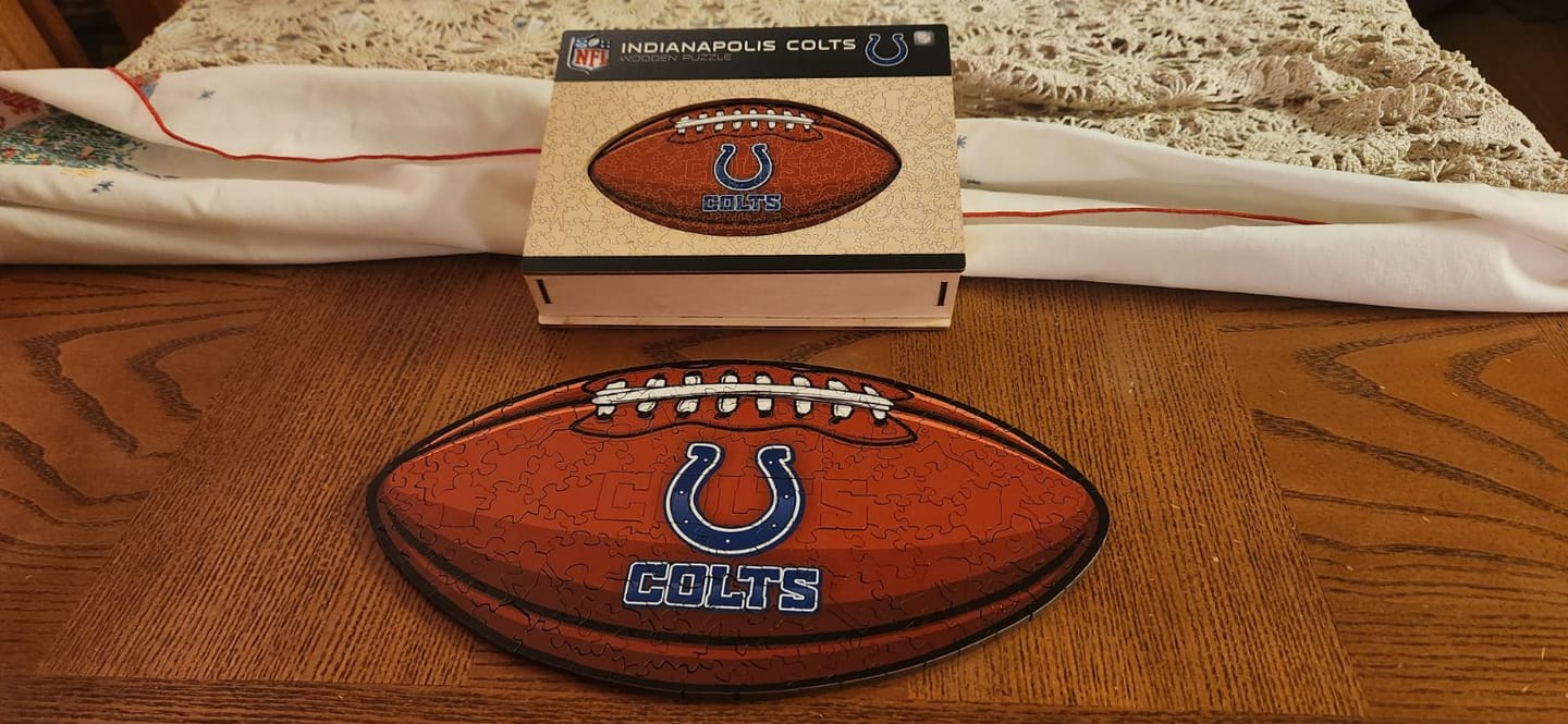 Customer photo review of Indianapolis Colts™ Football - Wooden Puzzle