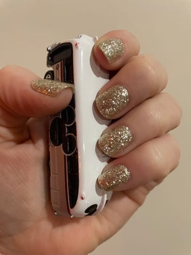 Customer photo review of Stormy Jellies Gel Wraps DIY Semi Cured Gel Nail Wraps