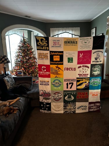 Customer photo review of Classic T-Shirt Blanket
