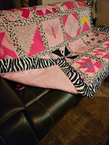 Customer photo review of Pink Anti Pill Solid Fleece Fabric