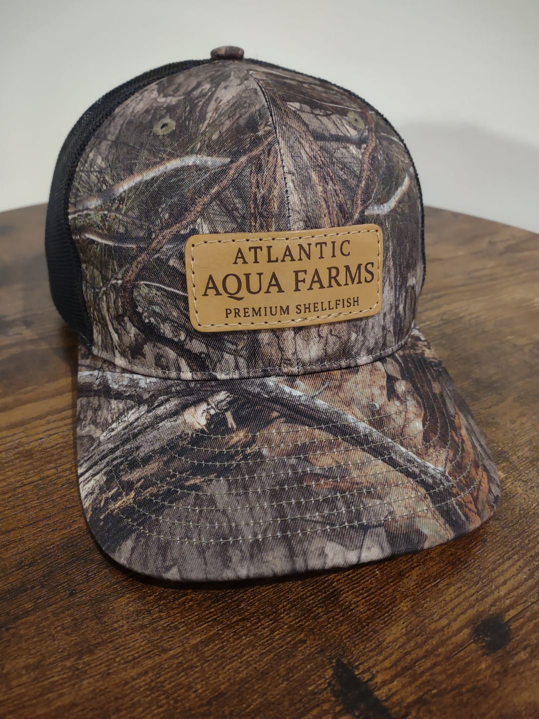 Customer photo review of 112P Camo Custom Leather Patch Hat