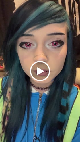 Customer video review of Sweety Anime Violet Colored Contact Lenses(12 months of use)