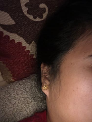 Customer photo review of Sampaguita Filigree Stud Earrings