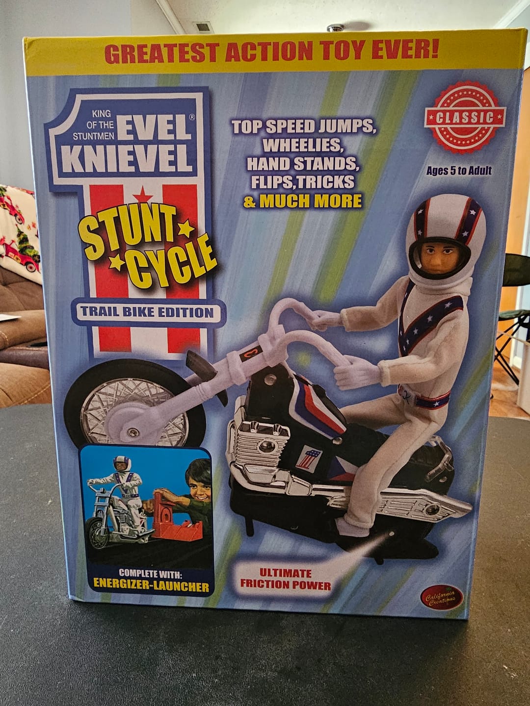 Customer photo review of Evel Knievel Stunt Cycle - Trail Bike Edition / Black