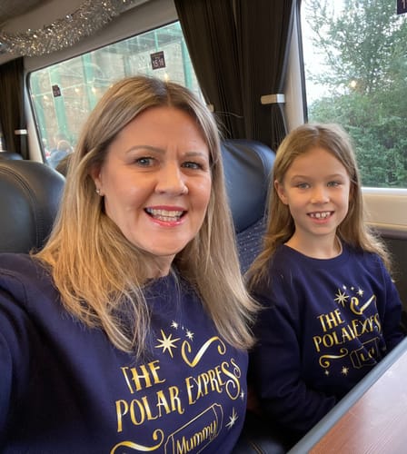 Customer photo review of Personalised Polar Express Navy Sweatshirts