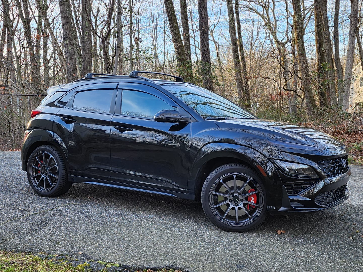 Customer photo review of 2018-Up Hyundai Kona Window Visors Wind Deflectors Rain Guards