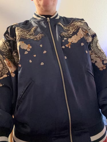Customer photo review of Double Dragon & Phoenix Sukajan Souvenir Jacket