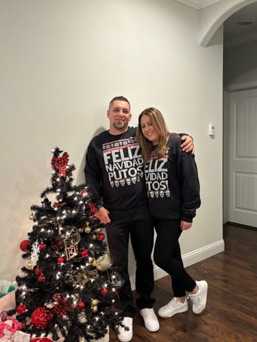Customer photo review of Feliz Navidad Putos OG Navidad Sweatshirt