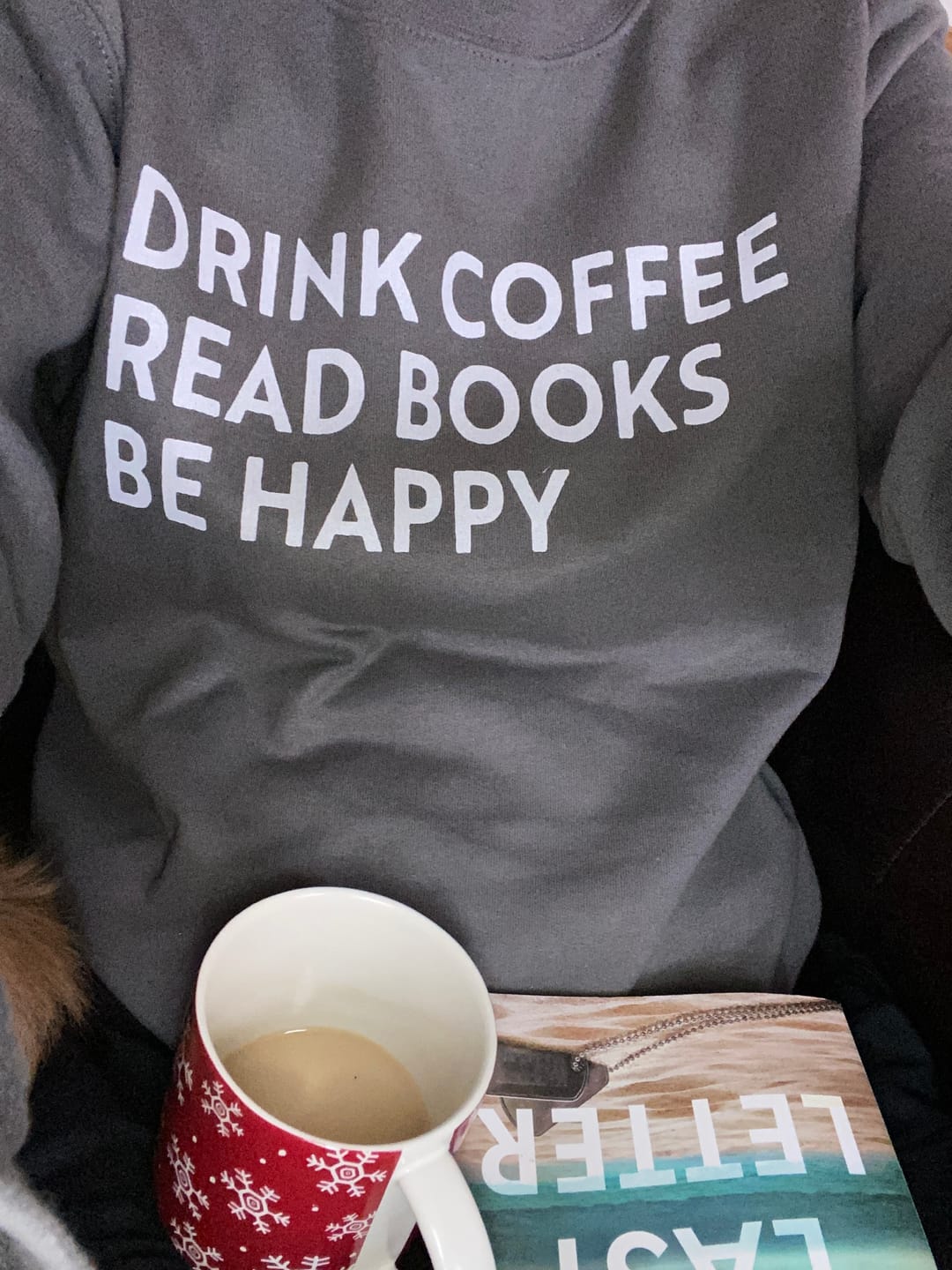 Customer photo review of Drink Coffee Read Books Be Happy