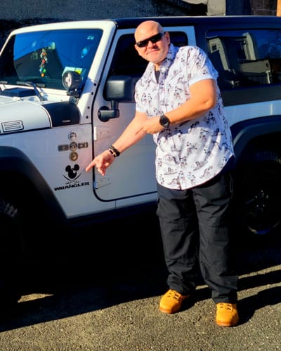 Customer photo review of Disney100 “Steamboat Mickey” – KUNUFLEX Short Sleeve Shirt