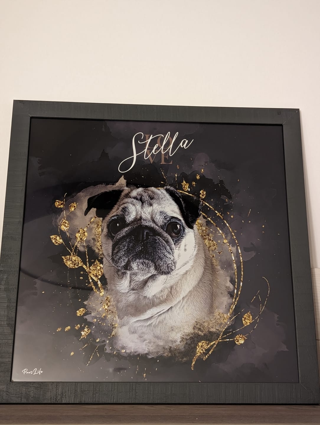 Customer photo review of Personalisiertes Portrait - Gold Aquarell Stil