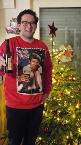 Customer photo review of I'VE BEEN SCHLUCKING FOR FREEDOM - Christmas Sweater
