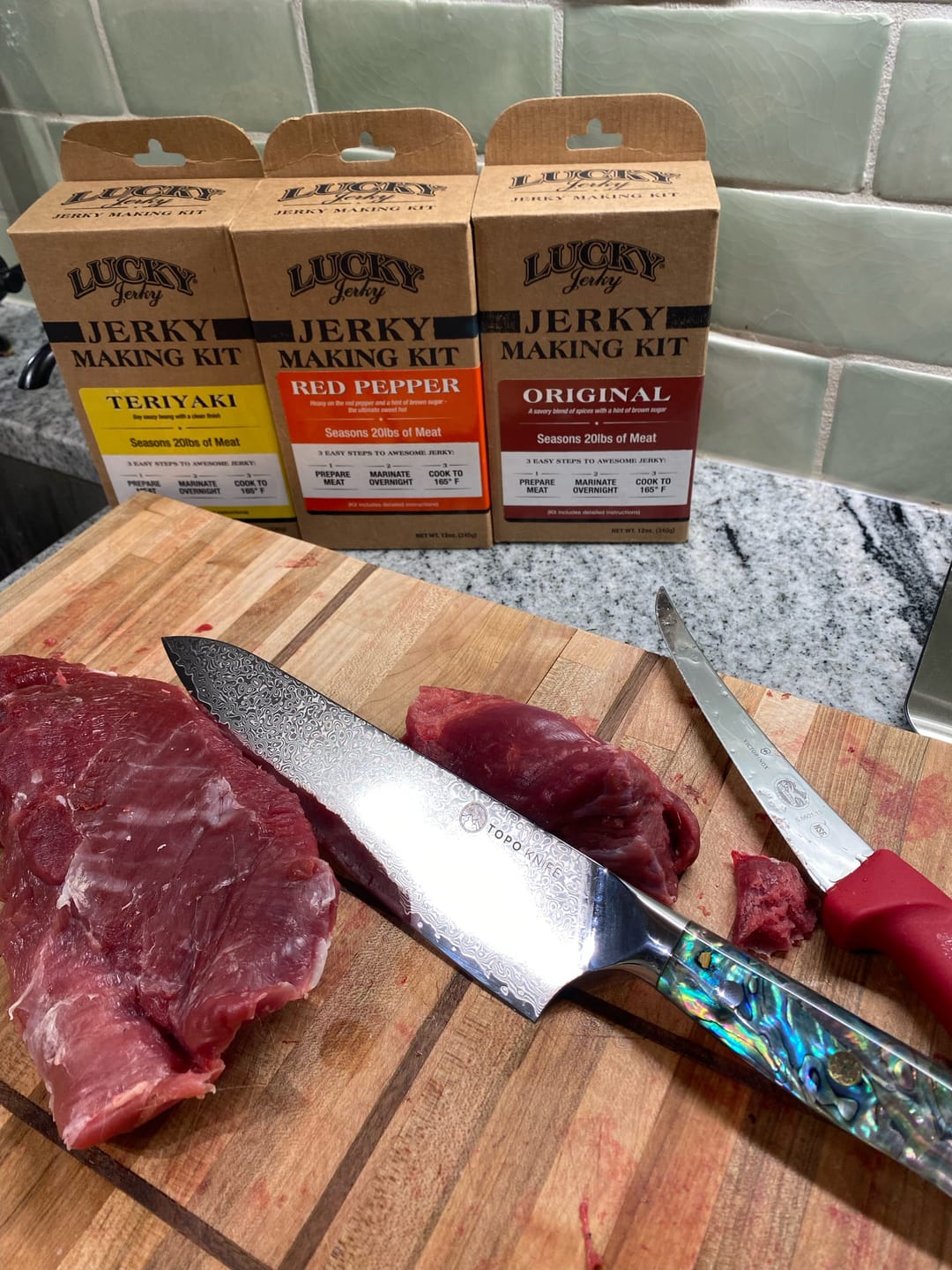 Customer photo review of Topo Handmade Chef Knife