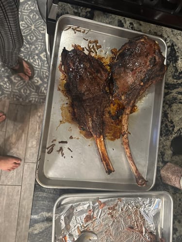 Customer photo review of Halal Tomahawk Steak