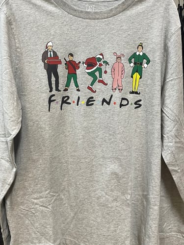 Customer photo review of Christmas Friends DTF Transfer
