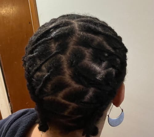 Customer photo review of Sleek Locs Retwist Gel 8oz.