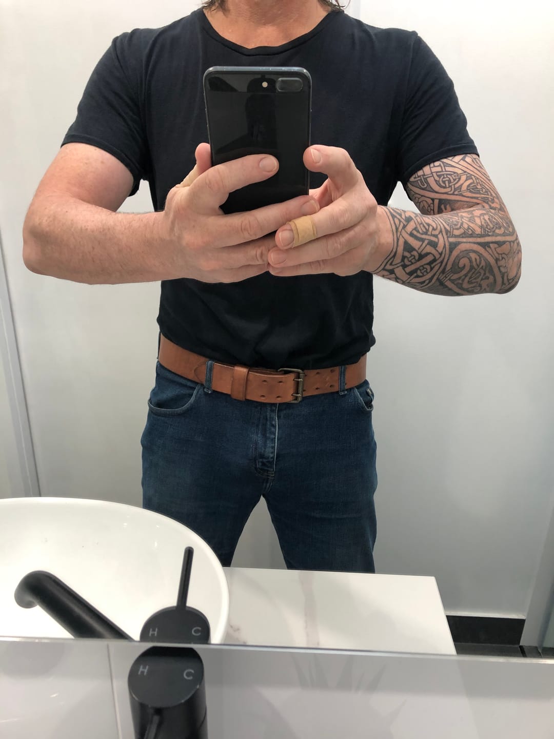 Customer photo review of The Unbreakable Belt - The Original - Old World Tan (Hermann Oak tannery)