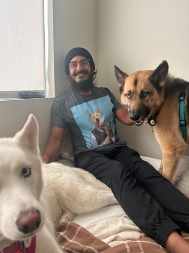 Customer photo review of 'Step Doggo & Human' Personalized T-Shirt