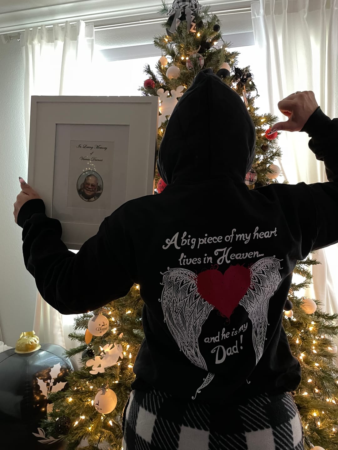 Customer photo review of Dad - A Big Piece of my Heart Hoodie
