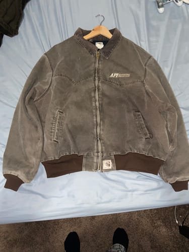 Customer photo review of Vintage Carhartt Jacket Mens 2XL Brown Santa Fe Work Wear Coat