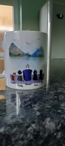 Customer photo review of Man & Dogs - Dog Dad Personalised Mug