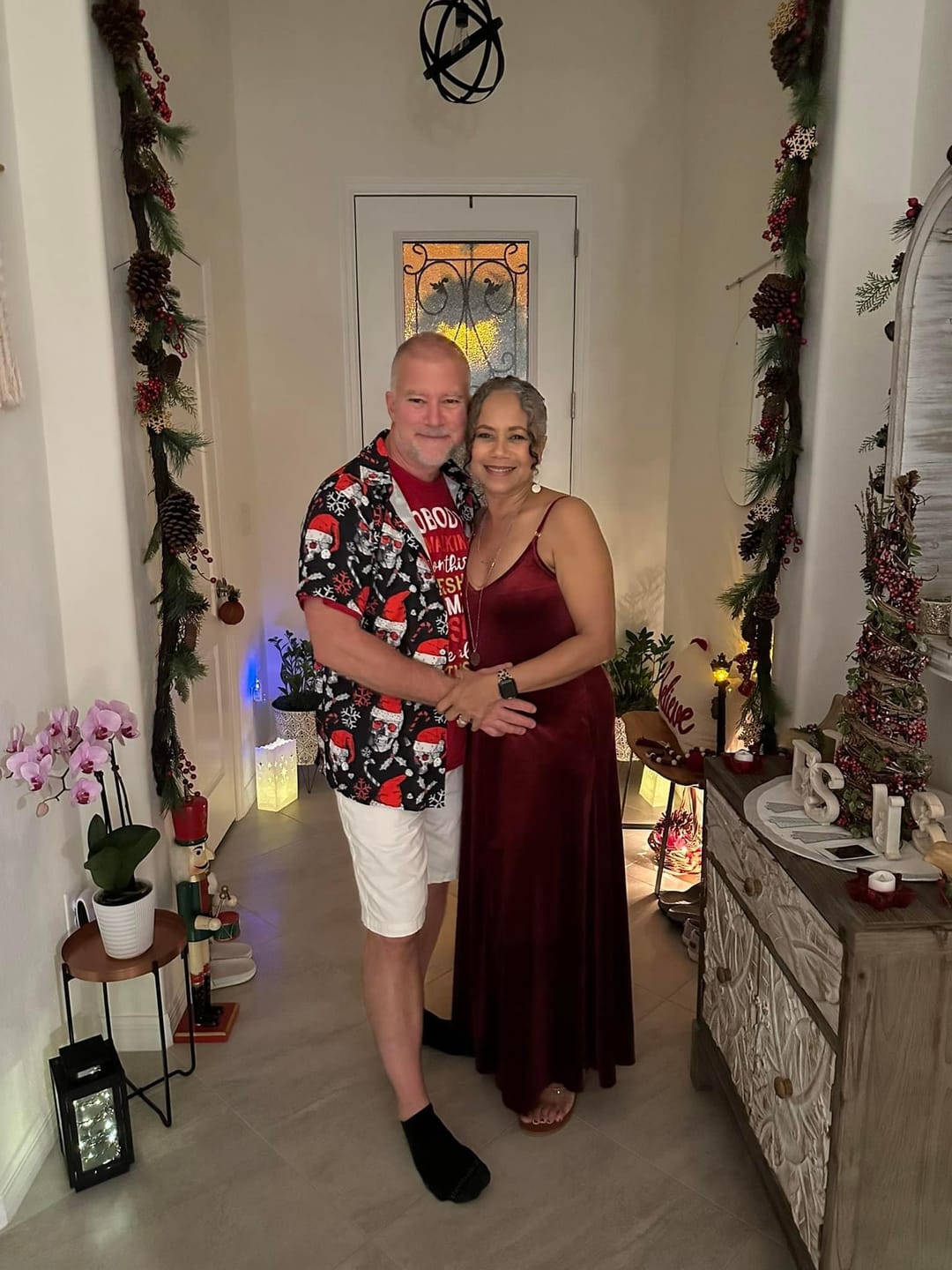 Customer photo review of Velvet Goddess Gown