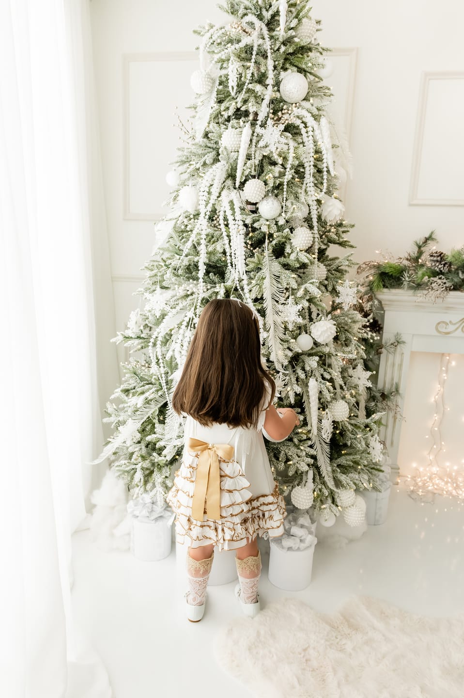 Customer photo review of Angelina White Feather Wings Dress