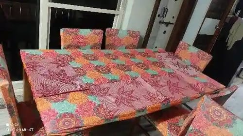 Customer photo review of Multi-colored Vintage Design Elastic Table Chair Covers