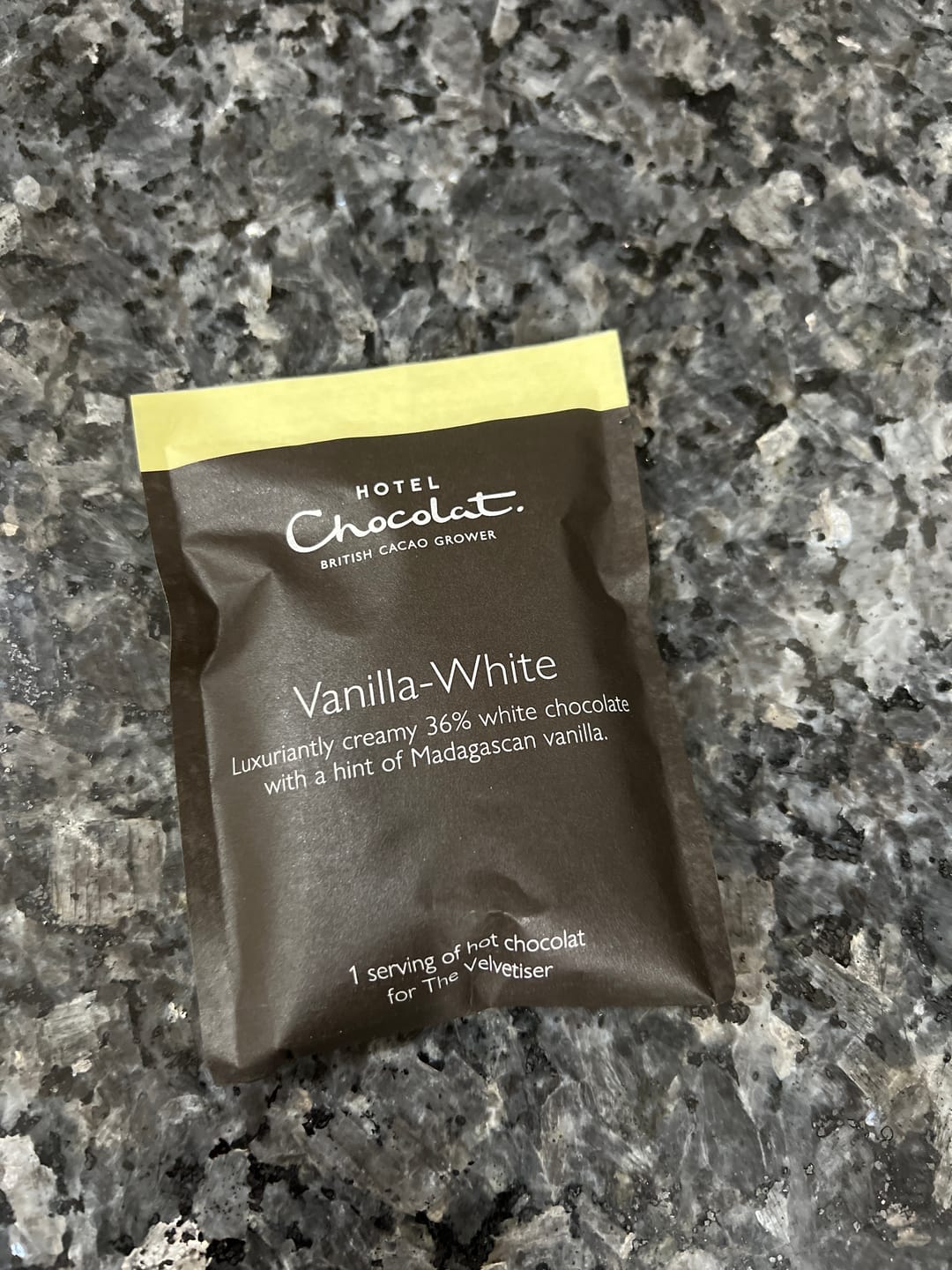 Customer photo review of Vanilla White Hot Chocolate Flakes