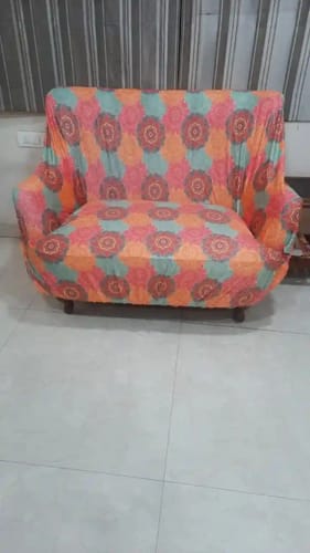 Customer photo review of Multi-Coloured Vintage Motifs Elastic Sofa Slipcovers