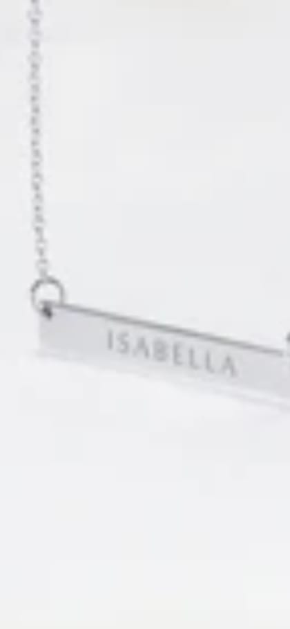Customer photo review of 3cm Precious Letter Bar in Silver