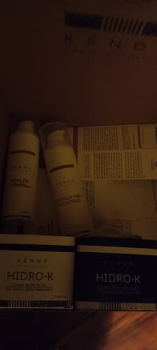 Customer photo review of Pack full rostro: Hidro-K Día, Hidro-K Noche, Realiv, Retinox Pro, Limpiador Facial