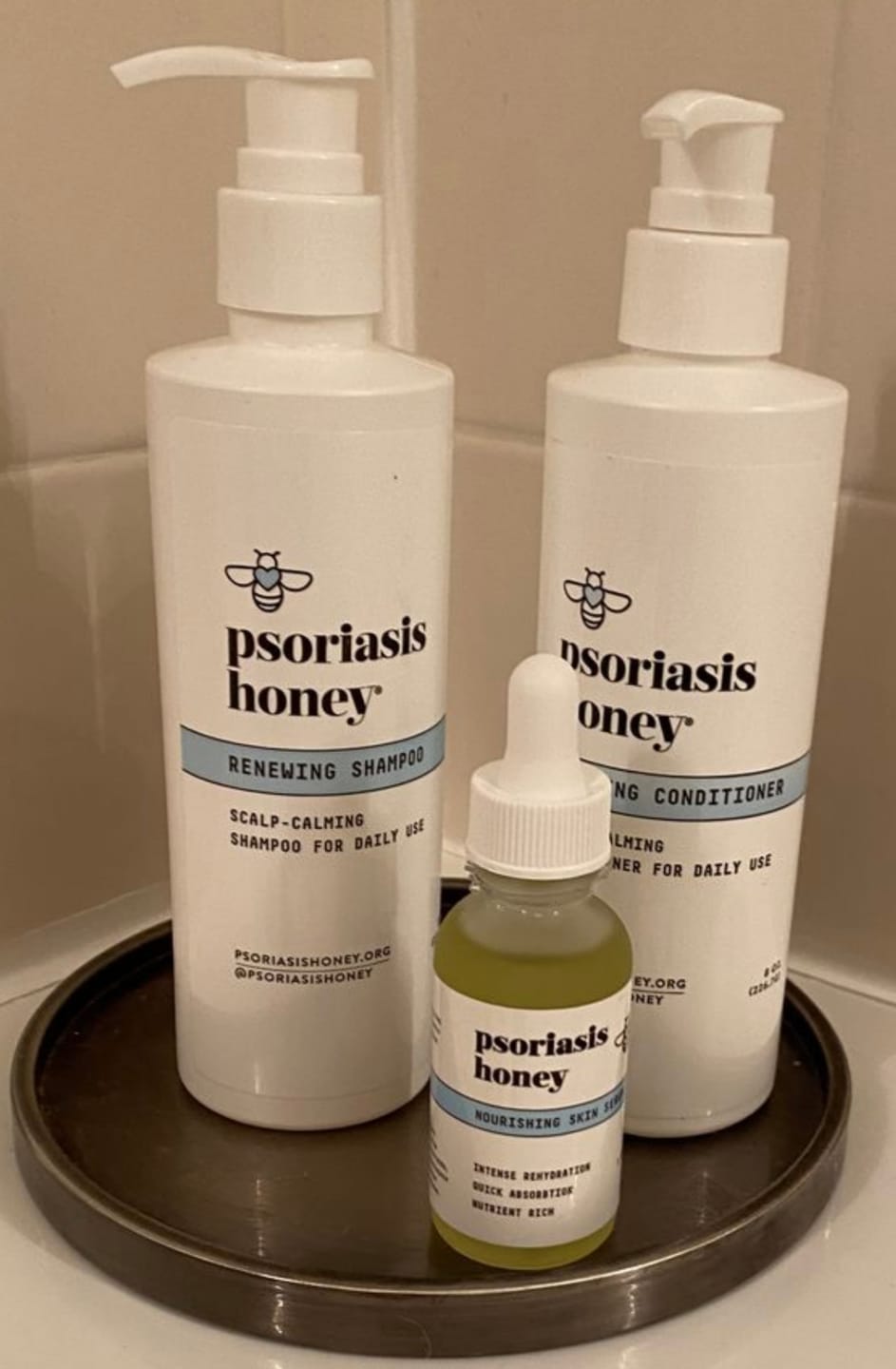 Customer photo review of Psoriasis Honey Renewing Shampoo