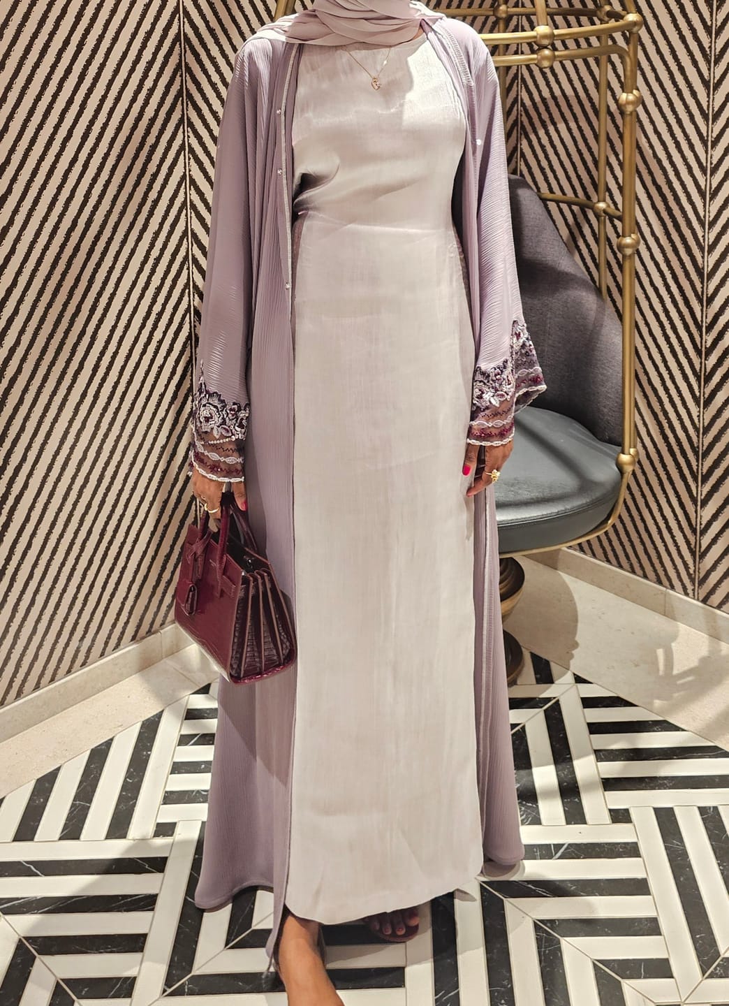 Customer photo review of Bsi3645-Plain silk inner dress with belt